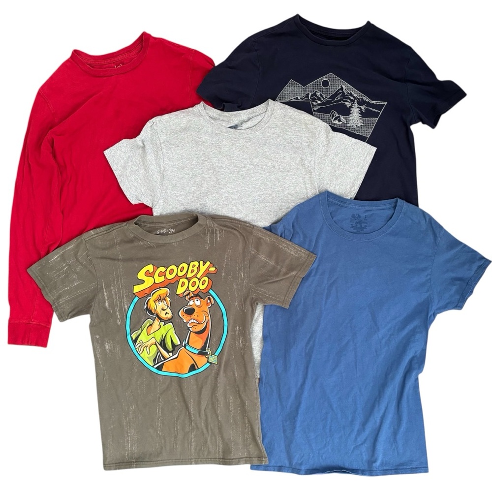 Men’s Small 5-Shirt Lot – George, Fruit of the Loom, Goodfellow, Scooby-Doo